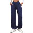 Women's Palazzo Pants with Elastic Waist and Side Pockets