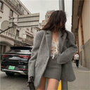 Wool Blazer with Fleece Finish for Women