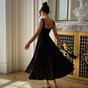 Chic A-Line Maxi Dress with Square Neckline for Women