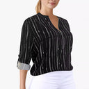 Chic Striped Shirt Dress with Trendy Zipper Detail