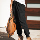 Chic Women's Cargo Pants with Elastic Waistband