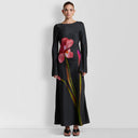 Floral Maxi Dress with Elegant Long Sleeves