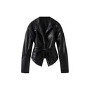 Chic Women's Blazer with Defined Structure and Waist Belt