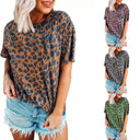 Women’s Trendy Leopard Print Tee - Relaxed Fit Style