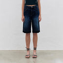 Trendy High-Waisted Wide Leg Denim Shorts for Women