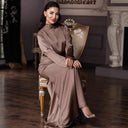 Chic High Neck Floor-Length Dress for Women