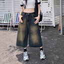 Women's High Waist Wide Leg Cargo Jeans