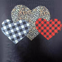 Trendy Women's Heart Design Short Sleeve Top