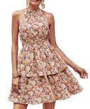 Chic Women's High Collar Tiered Dress