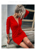 Women's Stylish Hooded Dress with Zipper and Adjustable Waist