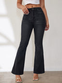 Women’s High-Waist Flared Denim Trousers