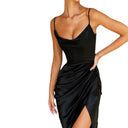 Chic Draped Evening Dress for Women