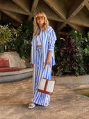 Striped Cotton Blouse for Women - Chic Style