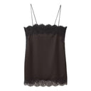 Satin Pants with Lace Accents for Women