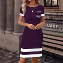 Stylish Women's Striped Dress with Chest Pocket