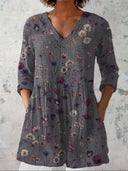Women’s Floral Boho Dress with Flowy Silhouette