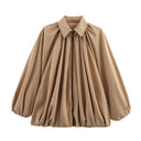 Women's Oversized Ruffle Blouse for Effortless Style