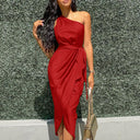 Chic Women's Asymmetrical Dress with Unique Detail