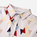 Chic Women's Long Sleeve Blouse with Geometric Print