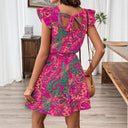 Chic Summer Dress with Playful Paisley Ruffles