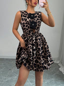 Chic Animal Print Women's Dress