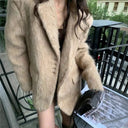 Wool Blazer with Fleece Finish for Women