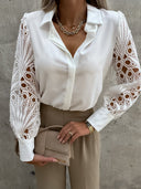 Artistic Lace Sleeve Women's Blouse