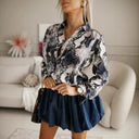 Stylish Snake Print Women's Blouse