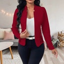 Chic Blazer Jacket with Crochet Details