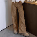 Chic Wide-Leg Corduroy Pants for Women