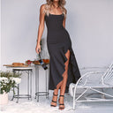 Chic Women's Asymmetrical Hem Maxi Dress