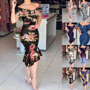 Chic Glitter Midi Dress with Ruffles and Slit