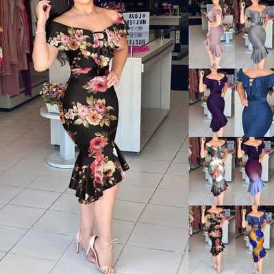 Chic Glitter Midi Dress with Ruffles and Slit