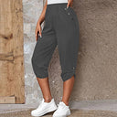 Stylish Women's Culotte Pants with Button Accents