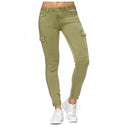 Women's Cargo Pants with Elastic Waist and Utility Pockets