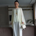 Chic Asymmetrical Cut Chiffon Blouse for Women