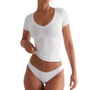 Women's V-Neck Short Sleeve Tee - Figure-Flattering Style