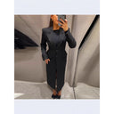 Chic Long Blazer with Slim Fit and Classic Style