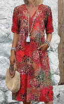 Chic Midi Dress with Pocketed Style