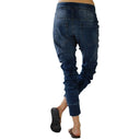 Women's Trendy Denim Harem Pants with Stretchy Waist