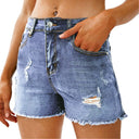 Stylish Distressed Denim Shorts for Women