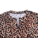 Chic Leopard Print Long-Sleeved Bodysuit for Women