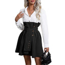 Chic Women's Shirt Dress with Button Placket
