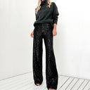 Chic Sequin-Embellished Women’s Trousers