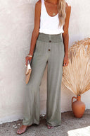 Chic Women's High-Cut Wide-Leg Summer Trousers