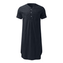Chic Women's Short Sleeve Dress with Stand-Up Collar