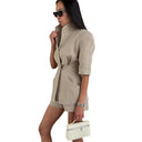 Chic High Collar Blazer Jacket with Stylish Pockets