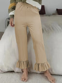 Chic Ruffle Hem Women's Trousers
