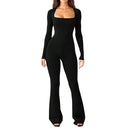 Chic Women's Wide Leg Deep V-Neck Bodysuit