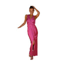 Chic Maxi Dress with Wrap Top & Side Slit
